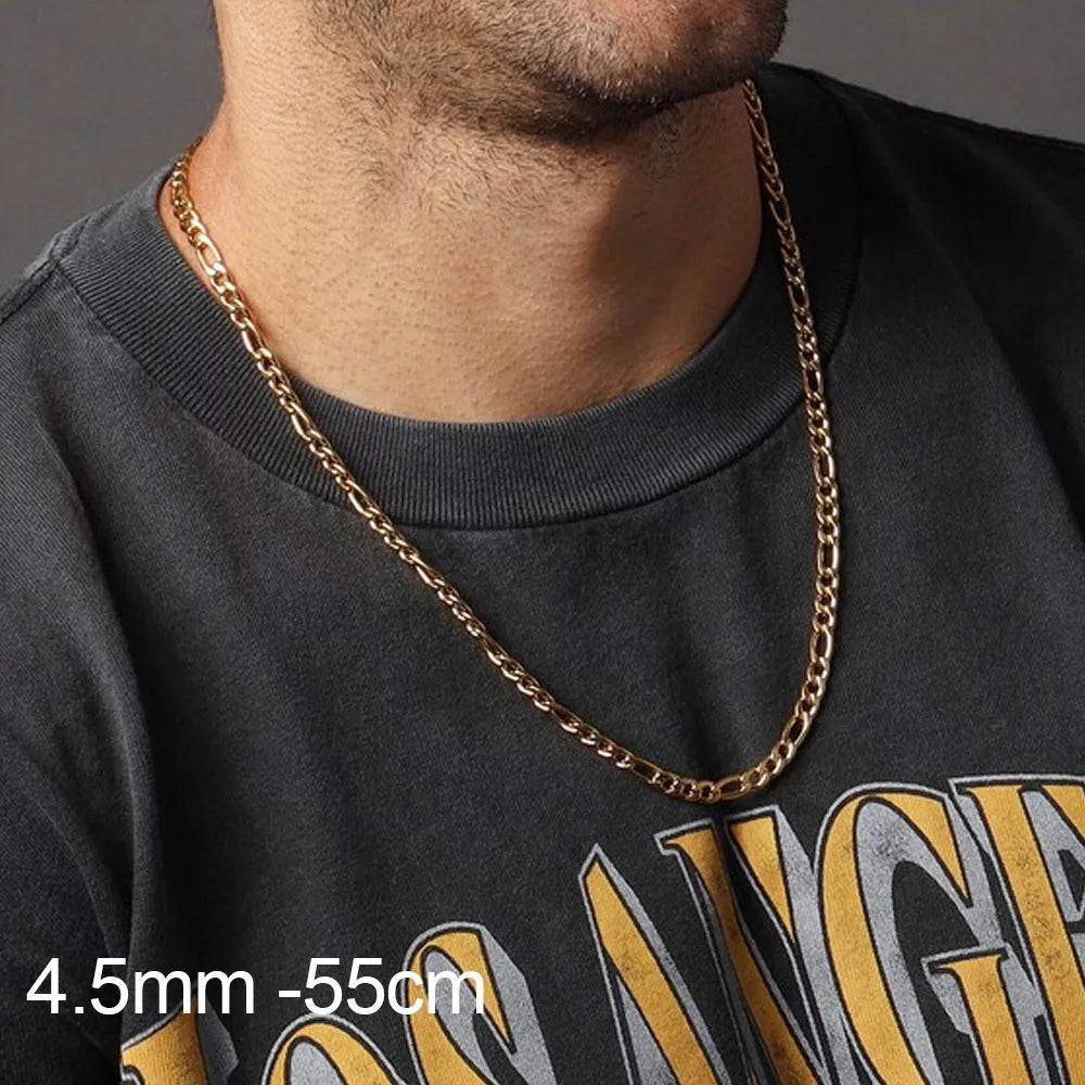 925er Sterlingsilber Figaro-Kette