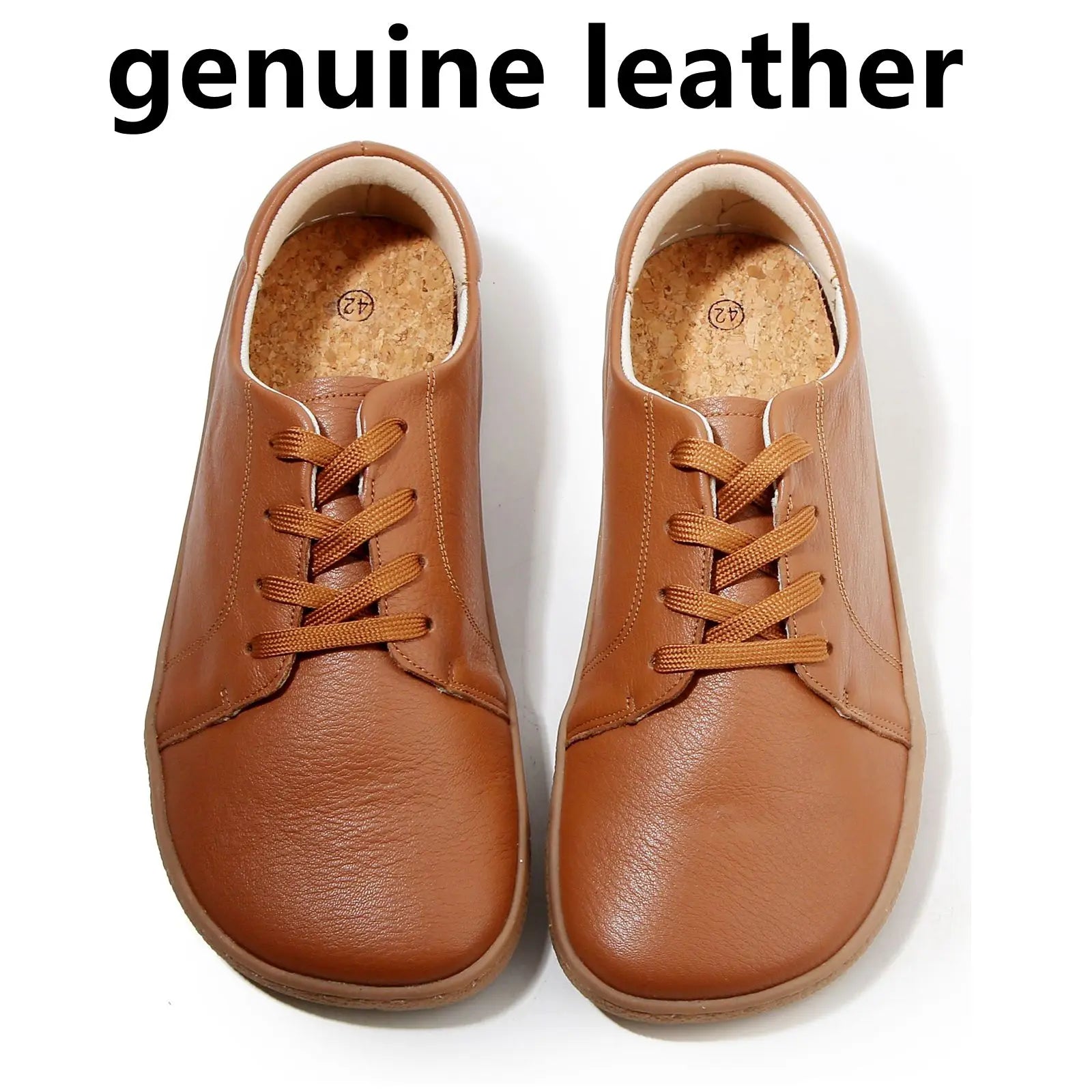 TONGLEPAO Frühling, Herbst, Barfuß, echtes Leder, Herren-Damen-Sneaker mit Zero Drop, flacher, weicher Sohle, breiterer Zehenbox, leicht