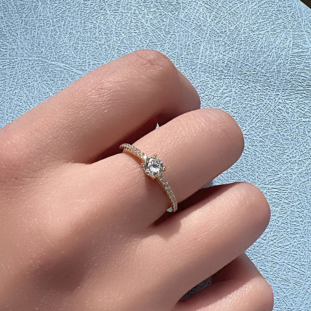 1ct Königsblauer Moissanit Verlobungsring