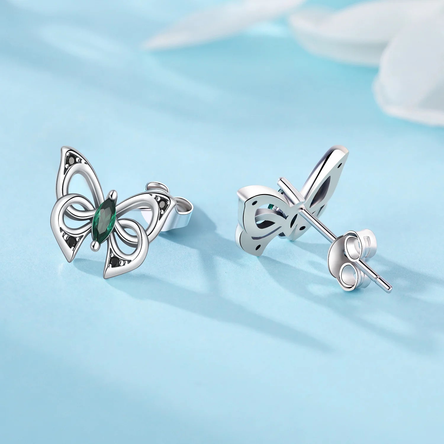 Orstarry Schmetterlings-Ohrringe aus 925er-Sterlingsilber, dunkle Serie, Ohrstecker für Damen, S925-Schmuck, Party, Jahrestag, trendiges Geschenk