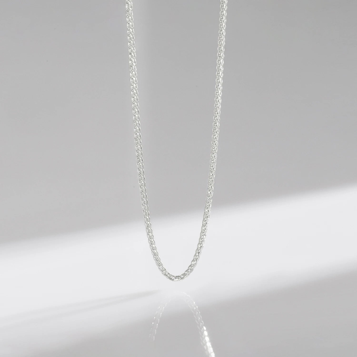 Modian 7 Stil klassische Basic-Kette 925 Sterling Silber Karabinerverschluss verstellbar 40 + 5 cm Halskette edler Schmuck für Frauen schönes Geschenk