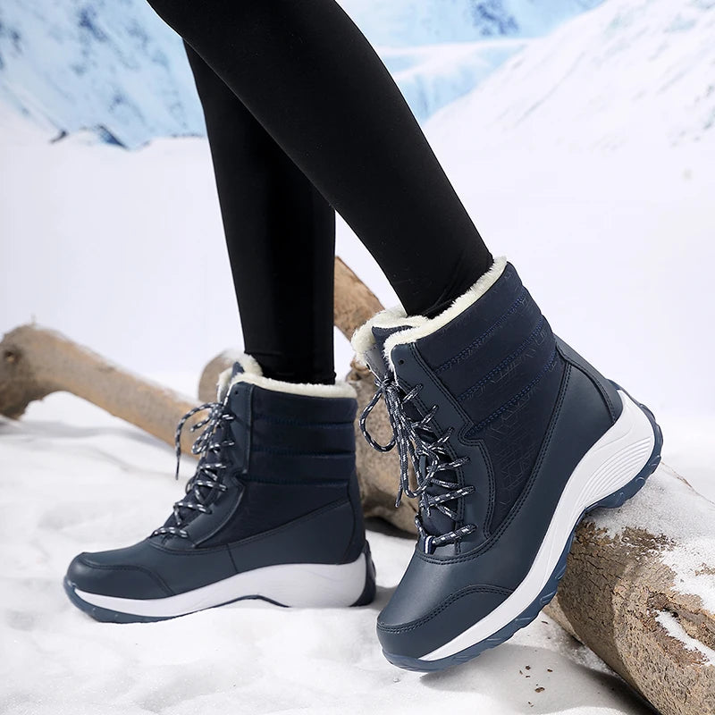 Damen Winter-Plateau-Schneestiefel