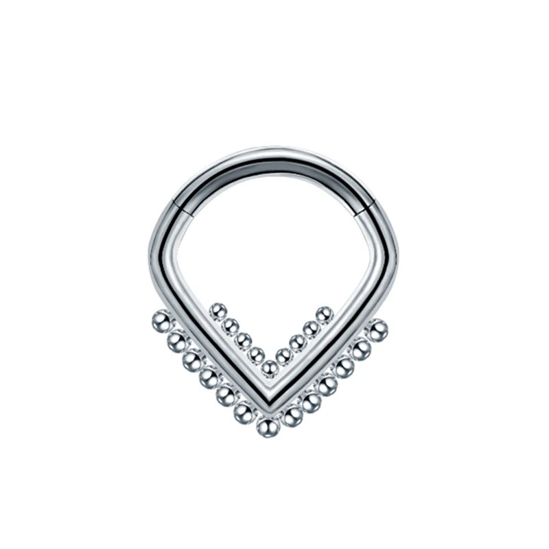 ASTM F136 Titan Antiallergisch Septum Piercing Nasenring Tragus Knorpel Ohrring Lip Stud Zirkon Clicker Hoop Körperschmuck 16G