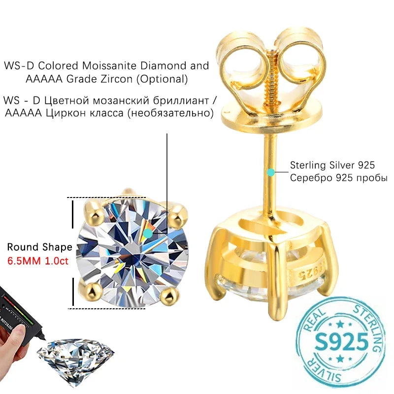 Moissanit Ohrstecker Damen