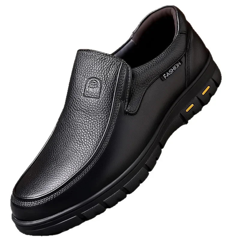 Klassische Leder Herren Slipper