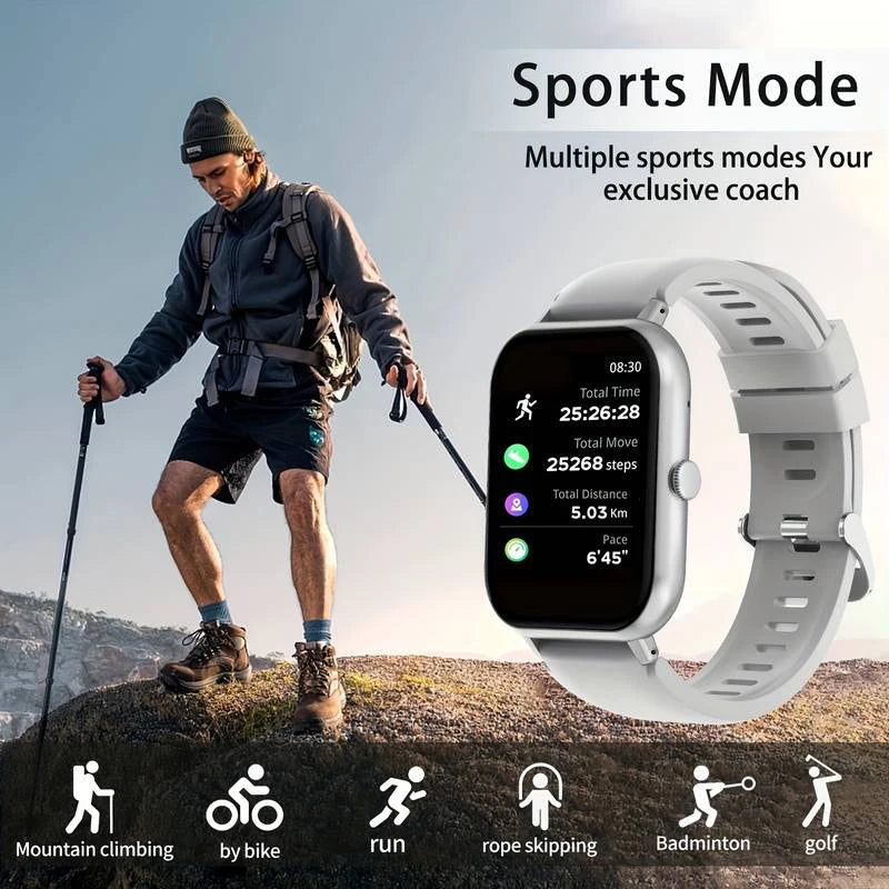 Smartwatch, kabelloses Anrufen/Zifferblatt, Multi-Sport-Modus, geeignet für Männer und Frauen, Sportuhren, für iPhone/Android