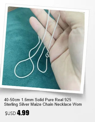 45cm-60cm solide reine echte 925 Sterling Silber Perlen Kreuz kette Halskette Frauen Mädchen Italien Schmuck Kolye Collare Collier Ketting