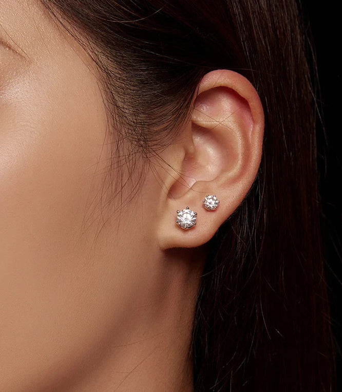 Silber Moissanit Ohrstecker