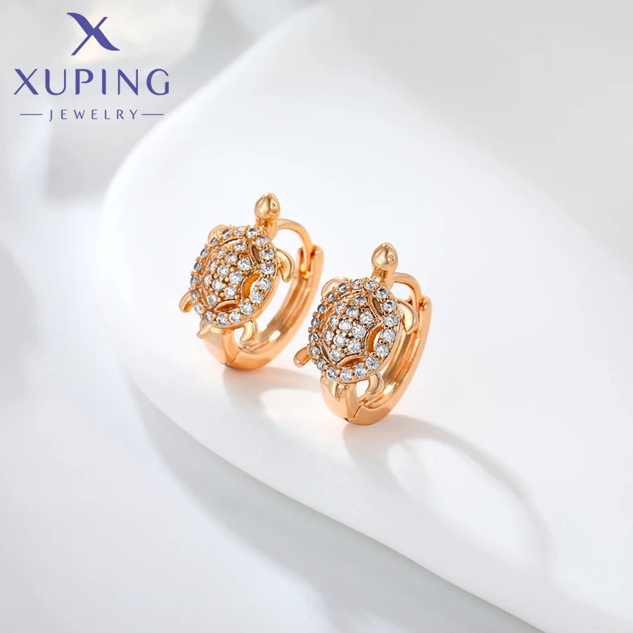 Goldfarbene Huggie-Ohrringe