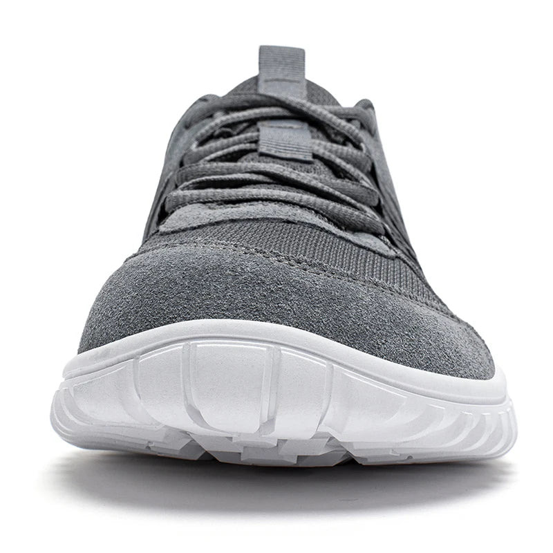 HOBIBEAR Unisex-Sneaker mit breiter Zehenpartie, atmungsaktive Mesh-Wanderschuhe, rutschfeste Schnür-Sneaker