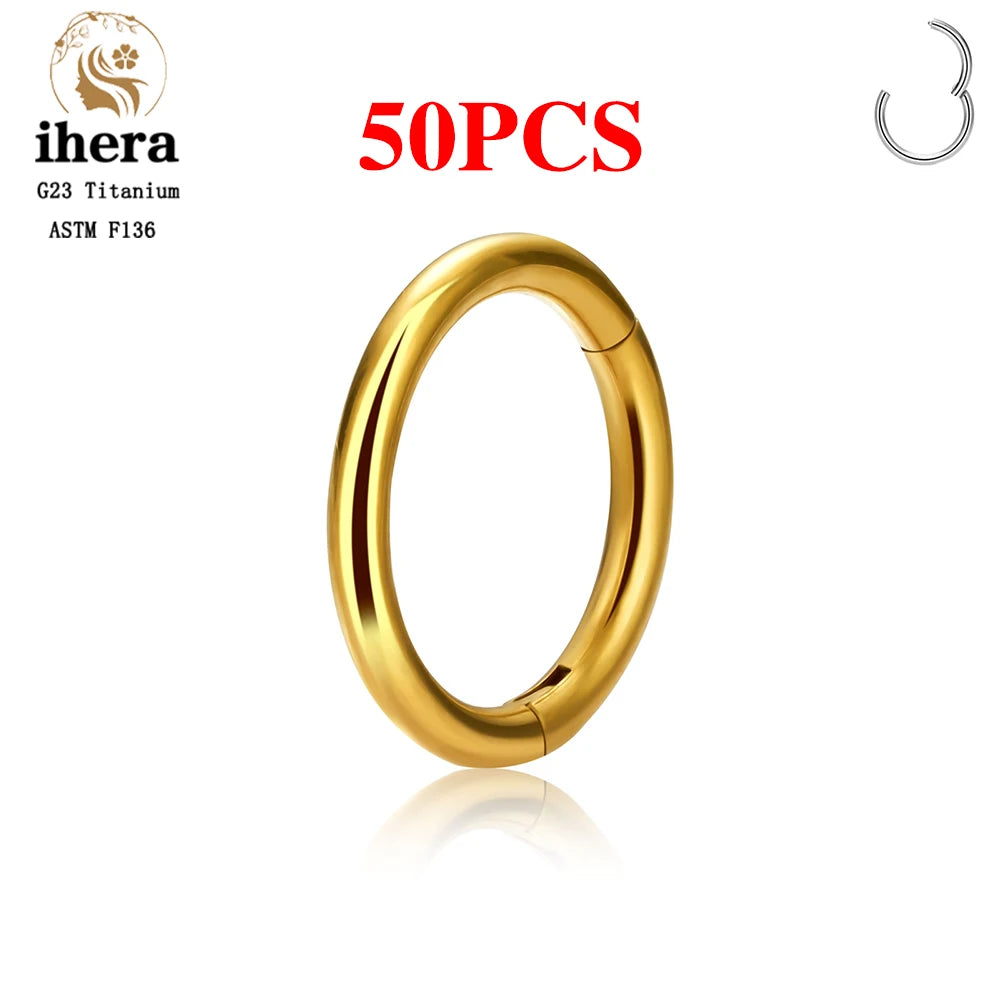 10/50PCS G23 Titan Nasenring Für Frauen Piercing Schmuck Runde Ohrring Hoop 16/18/20G Ohr Tragus Knorpel Helix Körper Schmuck