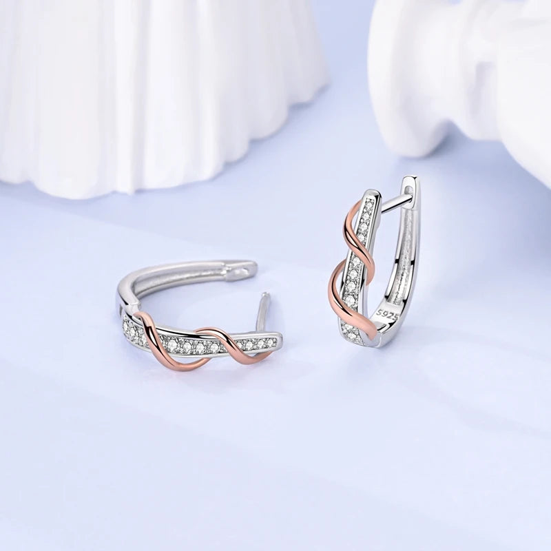 2025 neue 925 Sterling Silber Ohrringe Einfache Bogen Erdbeere Schmetterling Creolen für Hochzeit Party Frauen Schmuck Mädchen