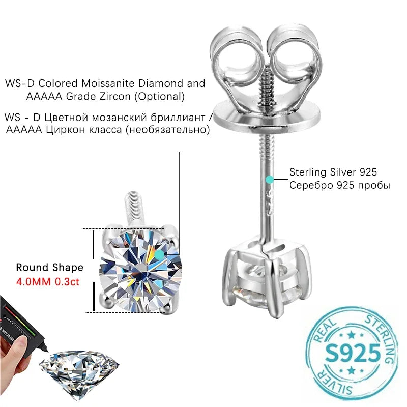 Moissanit Ohrstecker Damen