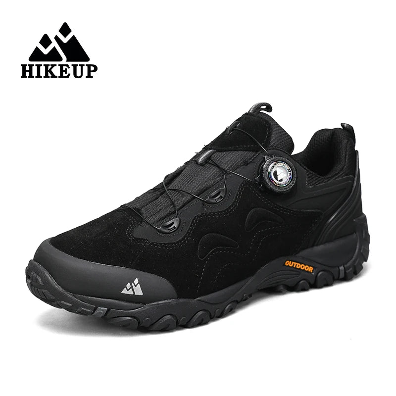 HIKEUP-Lederschuhe für Herren, Outdoor-Wanderschuhe, Touristentreckingsneaker, Bergsteigen, Trail-Joggingschuhe, Spannschloss