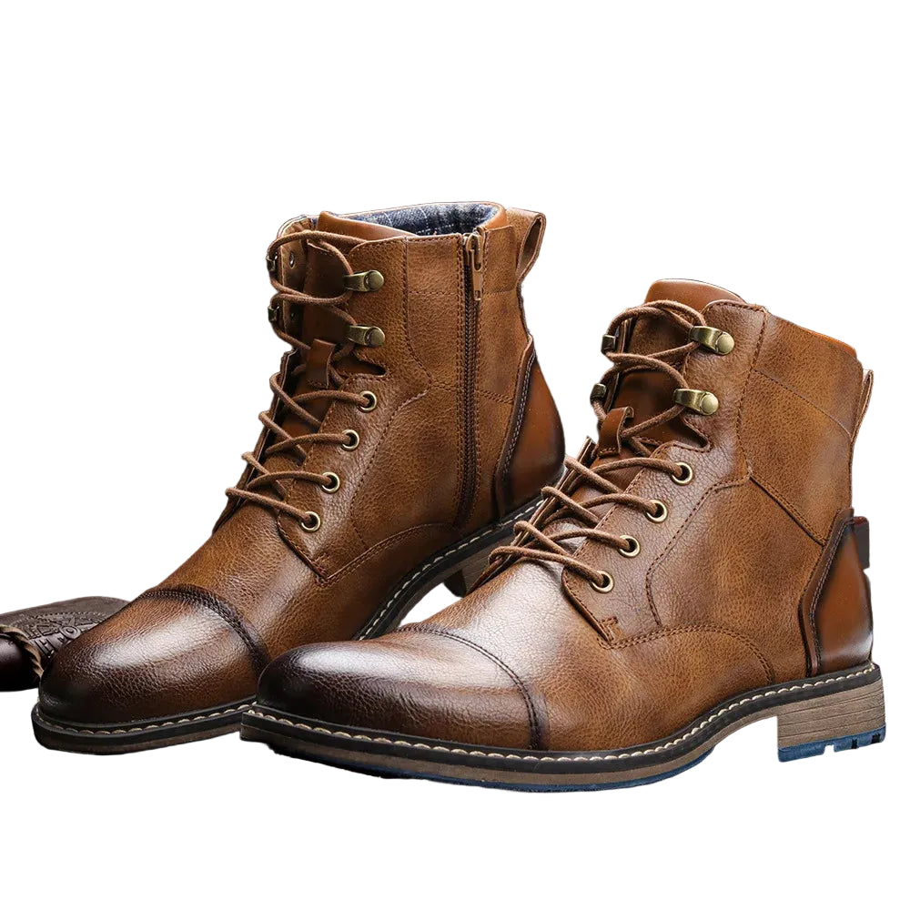 Herren Leder Stiefeletten Klassische Markenstiefel