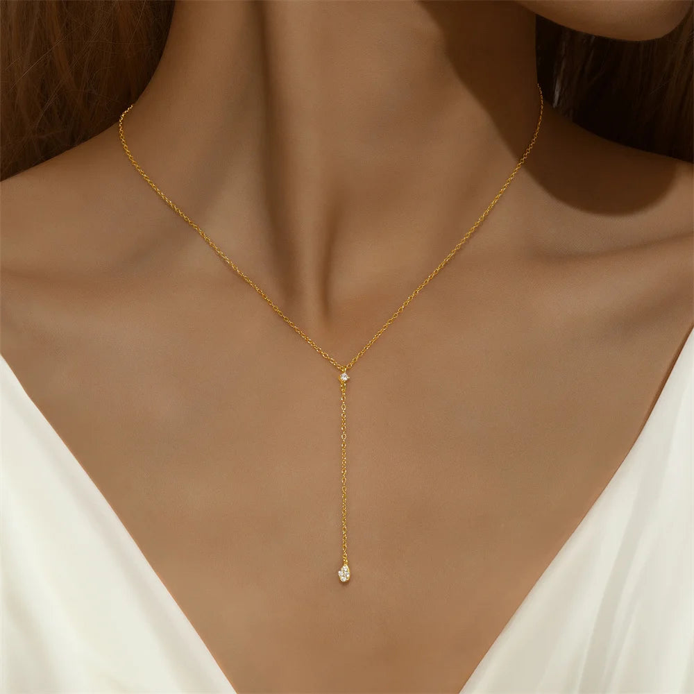 Adjutant 925 Sterling Silber Stapel Choker Kette Frauen zierliche Blume Zirkon Halskette Geometrie koreanischen Schlüsselbein Hals Schmuck Geschenke