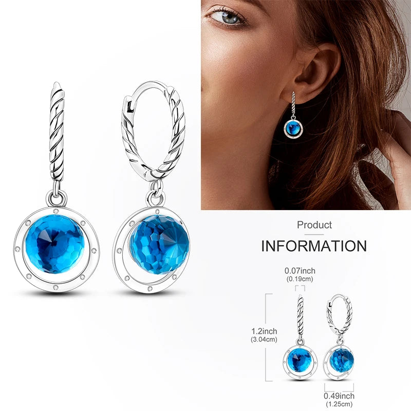 Creolen aus 925er-Sterlingsilber, Mond, Sonne, Original-Ohrring, Anhänger, Zirkon, Herzform, Stern-Ohrring, für Frauen und Mädchen, zur Herstellung von Schmuck