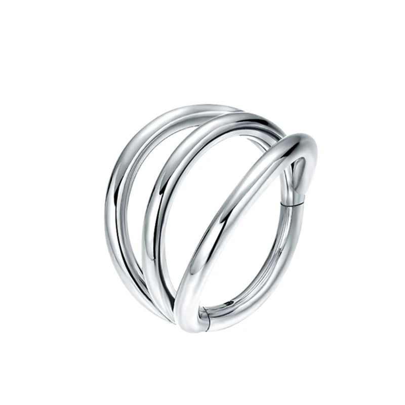 ASTM F136 Titan Antiallergisch Septum Piercing Nasenring Tragus Knorpel Ohrring Lip Stud Zirkon Clicker Hoop Körperschmuck 16G