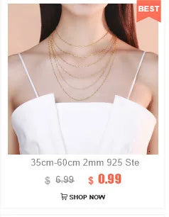 35-80cm 0,65mm Dünne Echt 925 Sterling Silber Gold Farbe Box Kette Halskette Frauen Kinder Mädchen Kinder herren Schmuck Kolye Collares