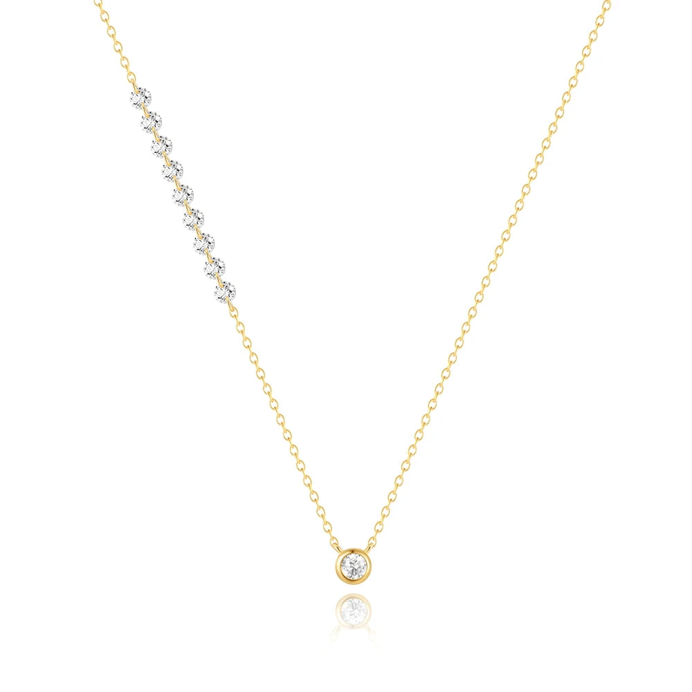 Adjutant 925 Sterling Silber Stapel Choker Kette Frauen zierliche Blume Zirkon Halskette Geometrie koreanischen Schlüsselbein Hals Schmuck Geschenke