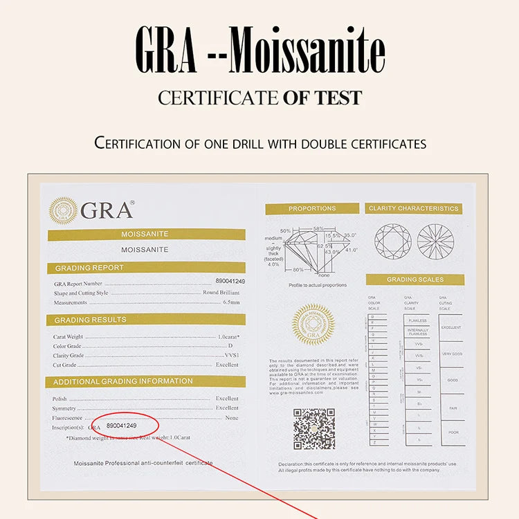 Bamoer U Gold-Moissanit-Ohrstecker, Ohrringe mit Schraubverschluss, Edelstein, Diamant, 6 Zinken, D-Farbe, Solitär für Frauen, Hochzeitsgeschenk