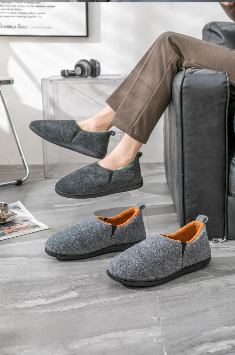 Shevalues Herren Winter-Hausschuhe Memory Foam