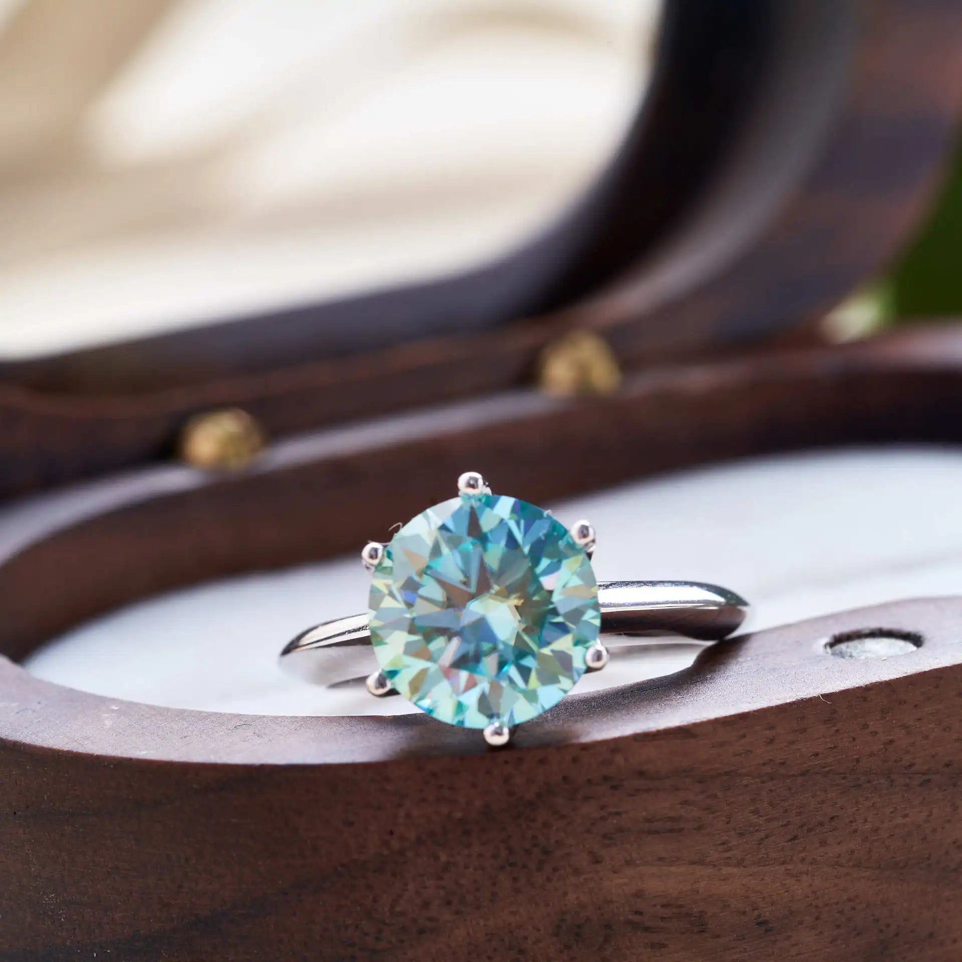 Damen Moissanit Luxus-Ring