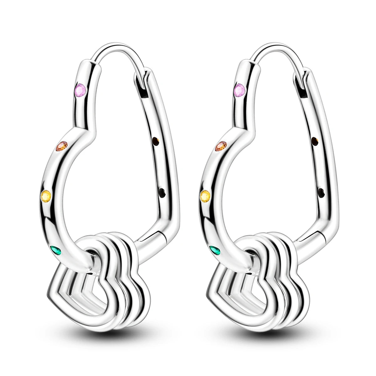 Heißer Verkauf 925 Sterling Silber Klassische Multi Ring Ohrringe Serie Tropfen Ohrringe Für Frauen Party Feines Geschenk Elegante Geburtstag Schmuck