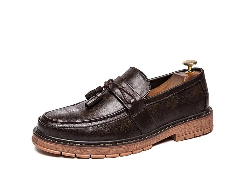 Britische Retro Leder Slipper