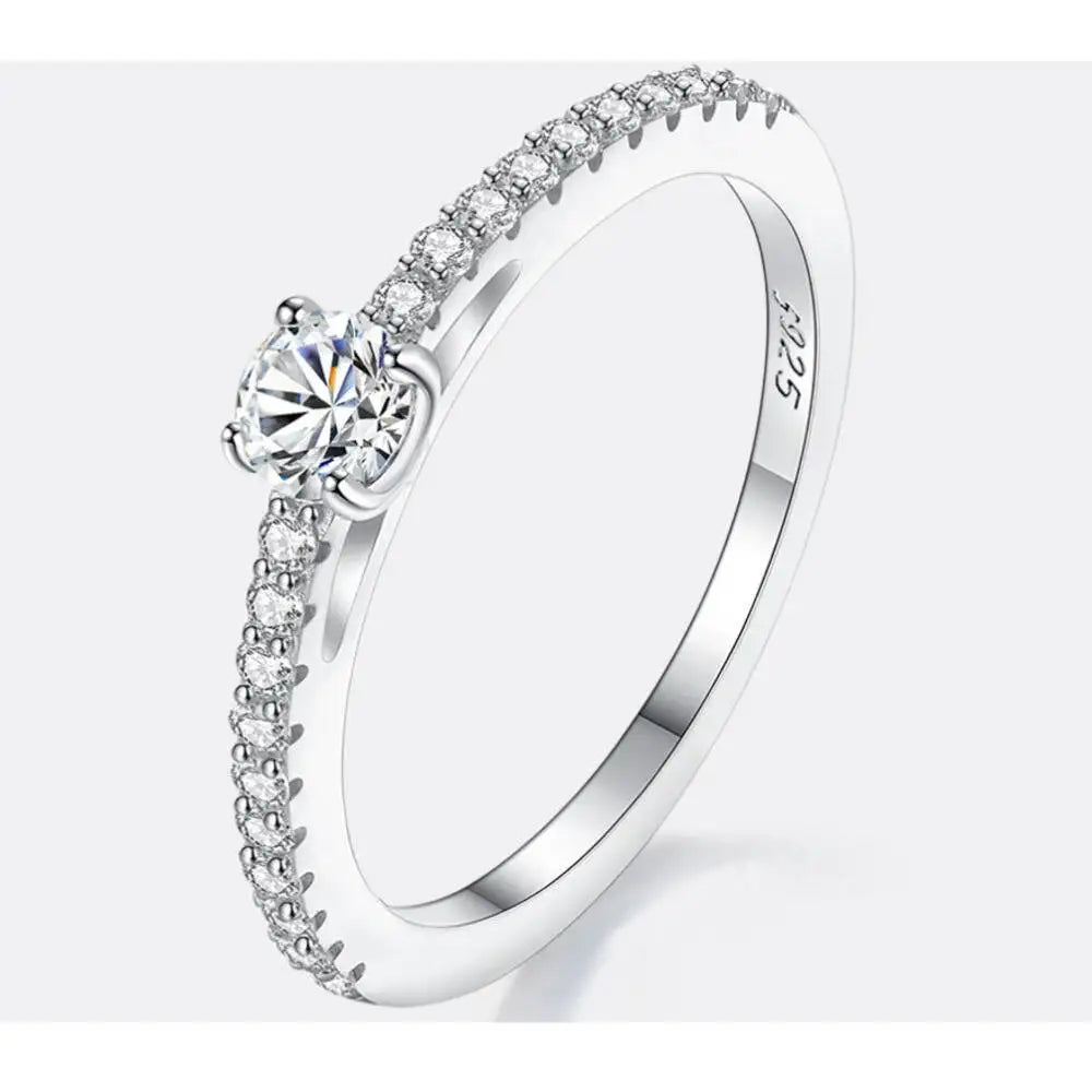 1ct Königsblauer Moissanit Verlobungsring