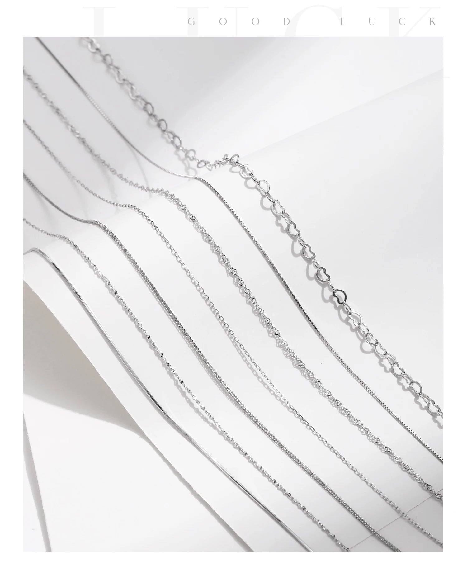 Modian 7 Stil klassische Basic-Kette 925 Sterling Silber Karabinerverschluss verstellbar 40 + 5 cm Halskette edler Schmuck für Frauen schönes Geschenk
