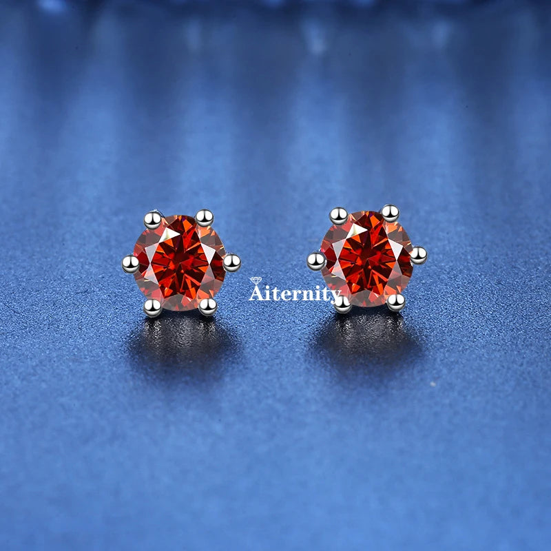 18K vergoldete Ohrringe S925 Sterling Silber D Farbe VVS1 Zirkon Ohrstecker für Frauen wie glänzend wie Diamant-Hochzeitsschmuck