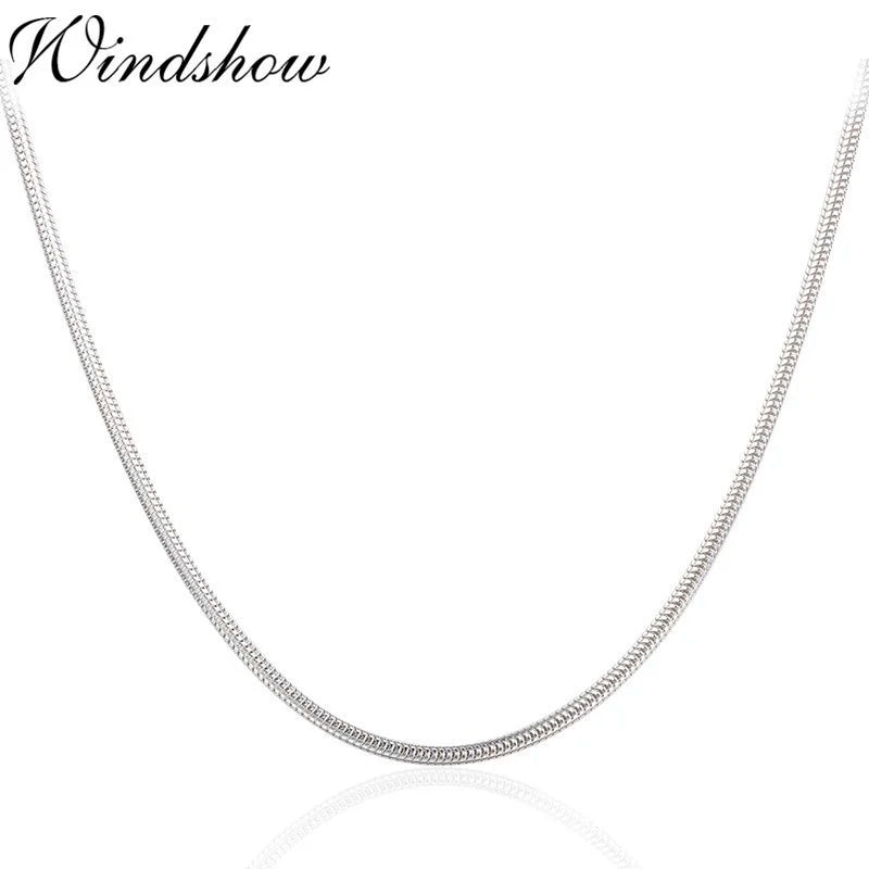 1,5mm 40-60cm Echt Solide Reine 925 Sterling Silber Runde Schlange Kette Halskette Frauen Mädchen Männer schmuck 16 "-36" Erkek Kolye Ketting
