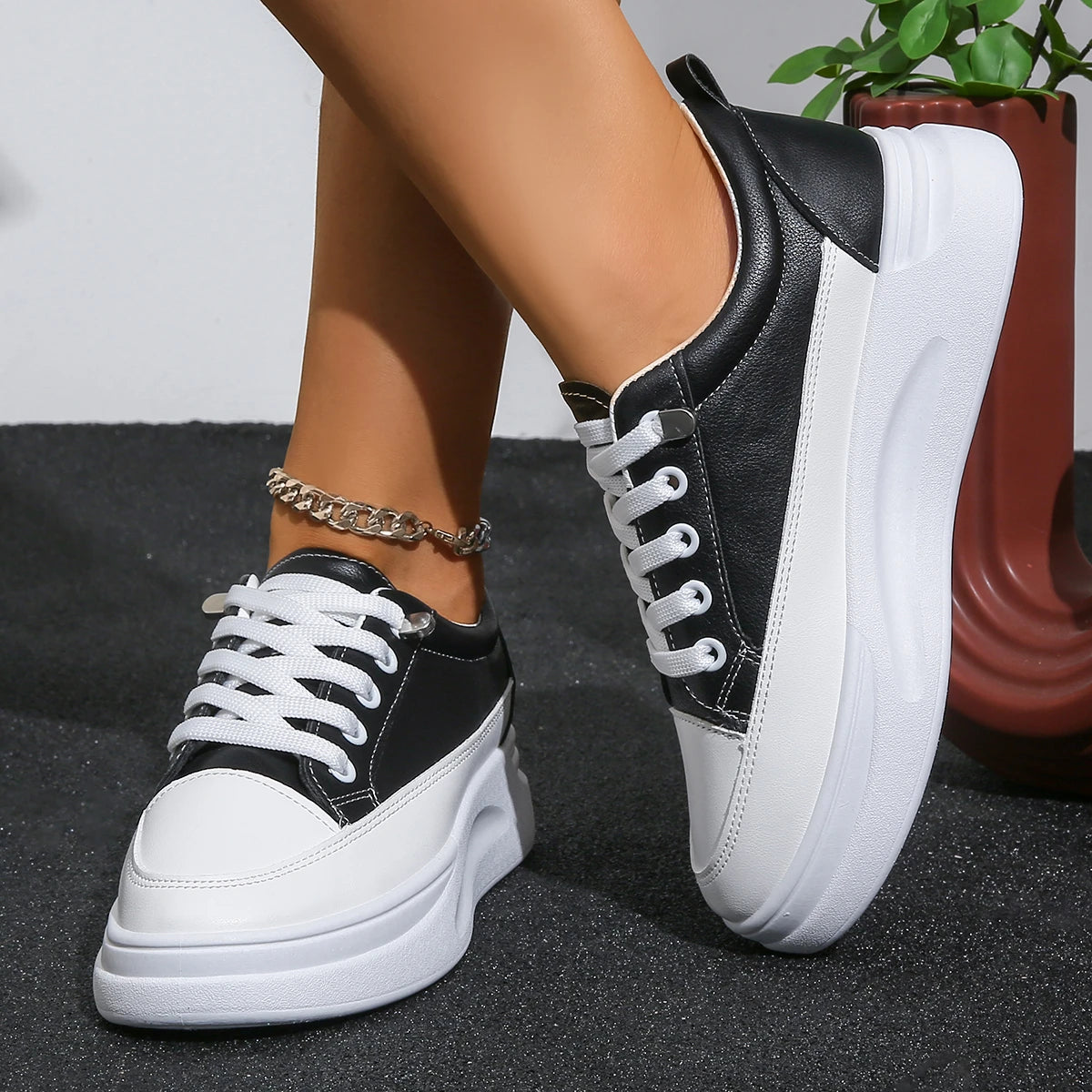 Damen Weiße Sneakers Herbst