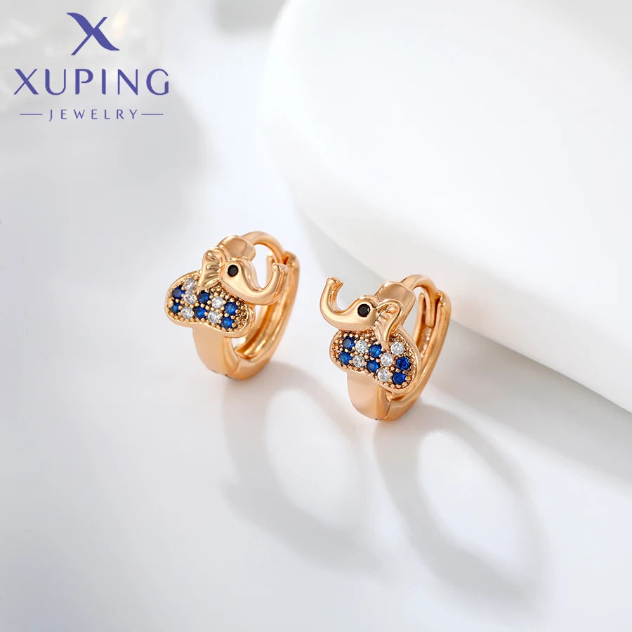 Goldfarbene Huggie-Ohrringe