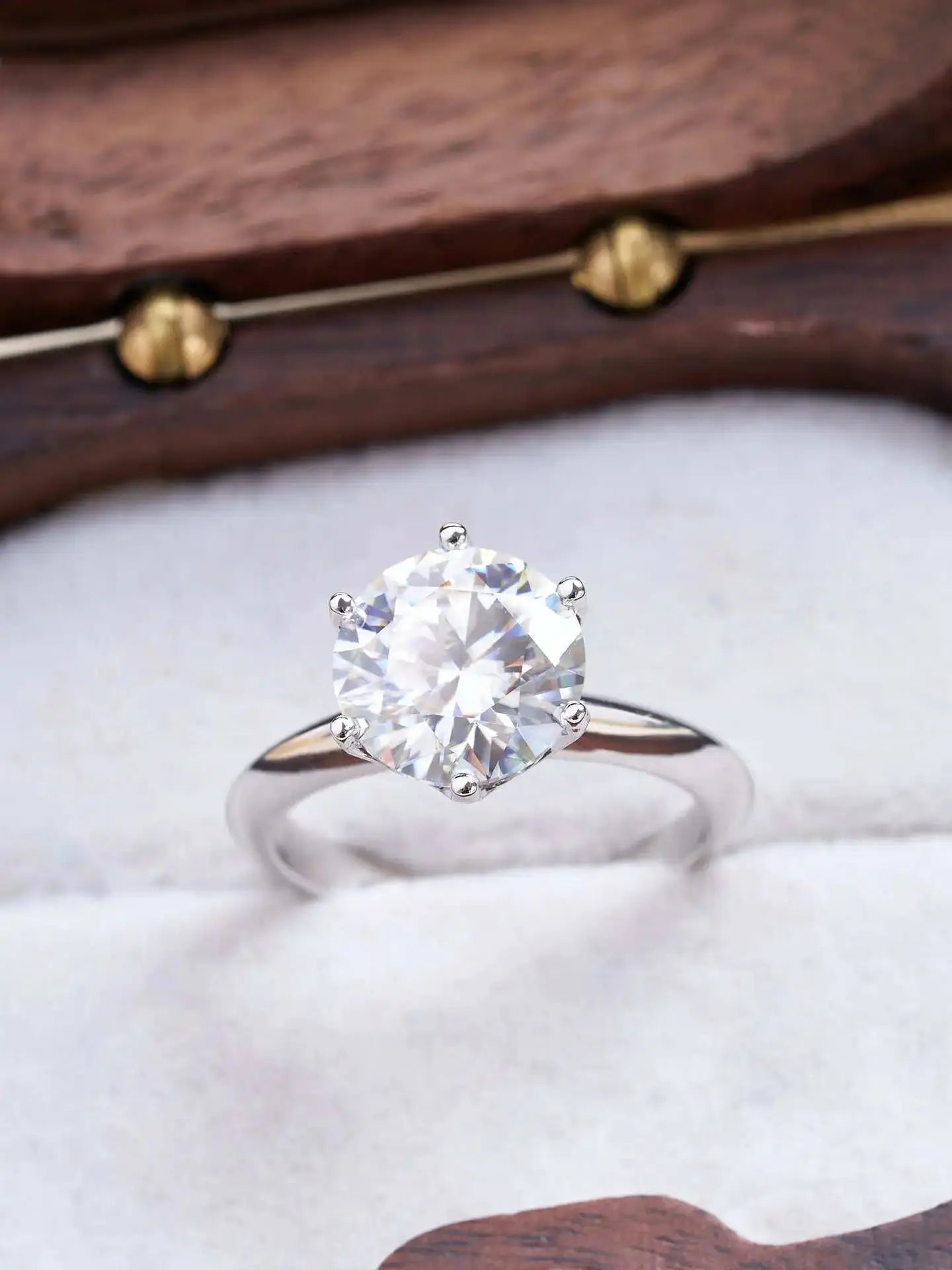 Damen Moissanit Luxus-Ring