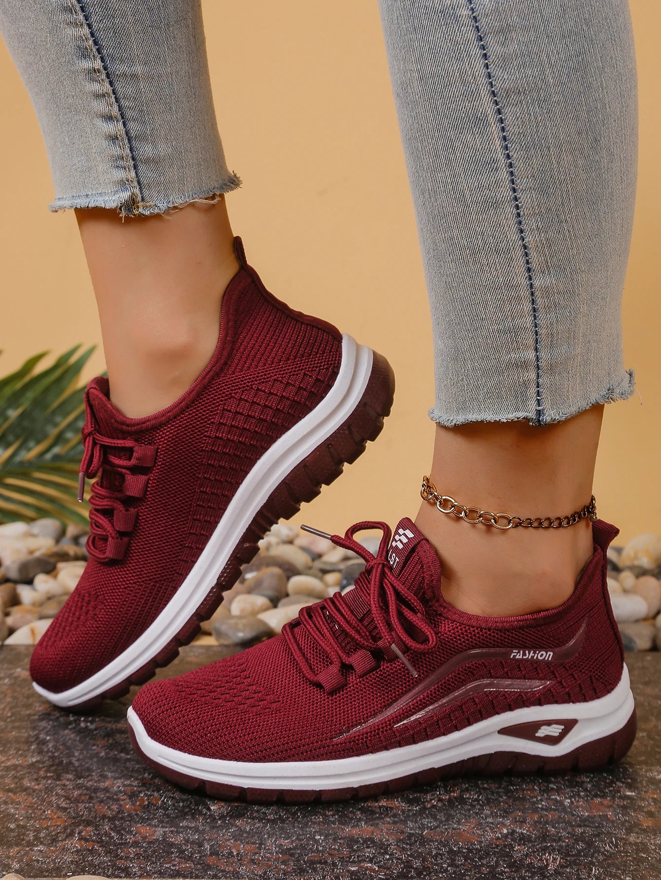 Damen Sneakers Leicht und Atmungsaktiv