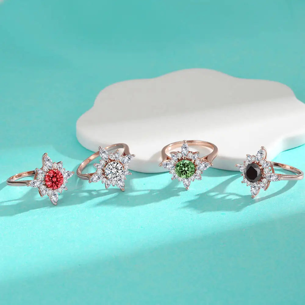 Luxus-Moissanit-Ring 2 CT – 925er Sterling Silber