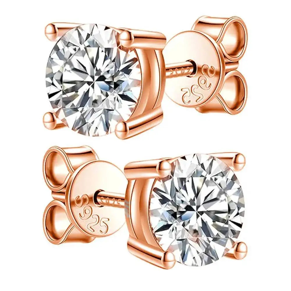 TY 2,0 ct Moissanit Ohrringe Für Frauen Lab Grown Dia Ohr Studs Sterling Sier Edlen Schmuck Geschenk S925 Sterling Silber Ohrringe