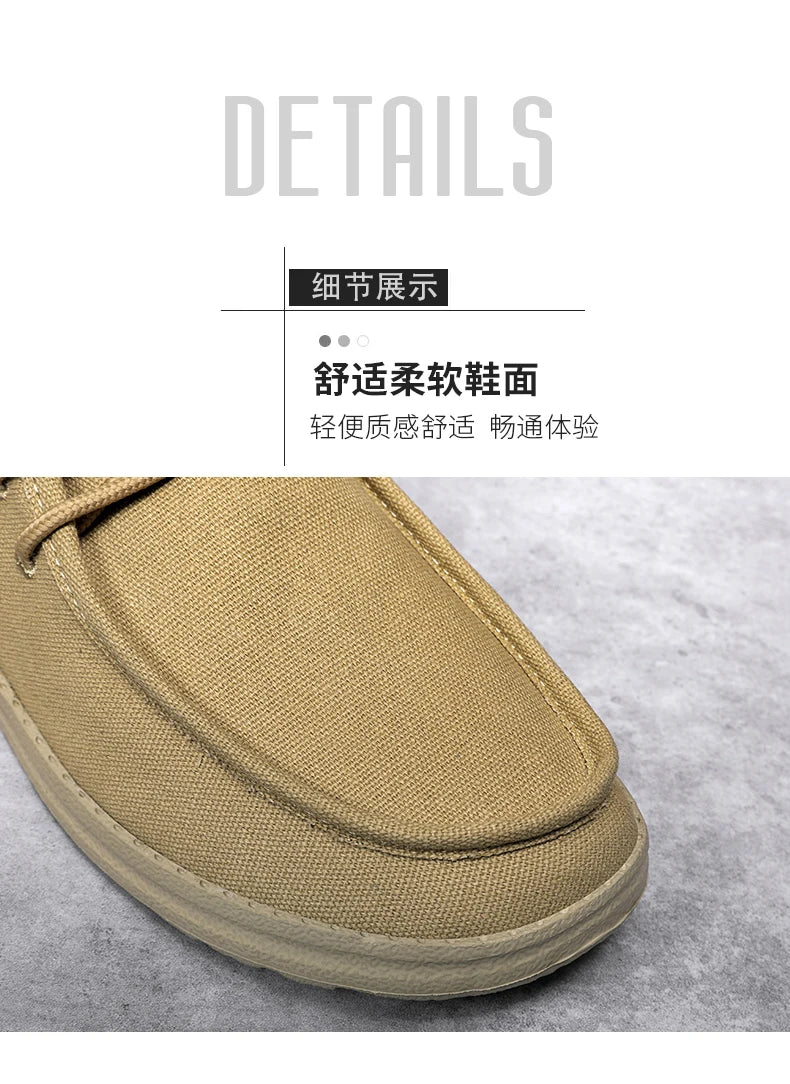 2025 neue männer Turnschuhe Sommer Atmungsaktive Männer Laufschuhe Stoff Licht Keine-Rutsch Komfortable Outdoor Walking Schuhe Loafer