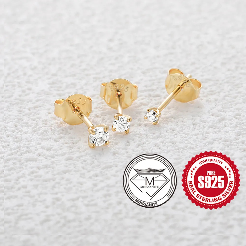 CANNER 0,5-1,2 Karat D Farbe Moissanit Ohrstecker Ohrringe für Frauen 925 Sterling Silber Funkelnder Piercing Ohrring Edlen Schmuck