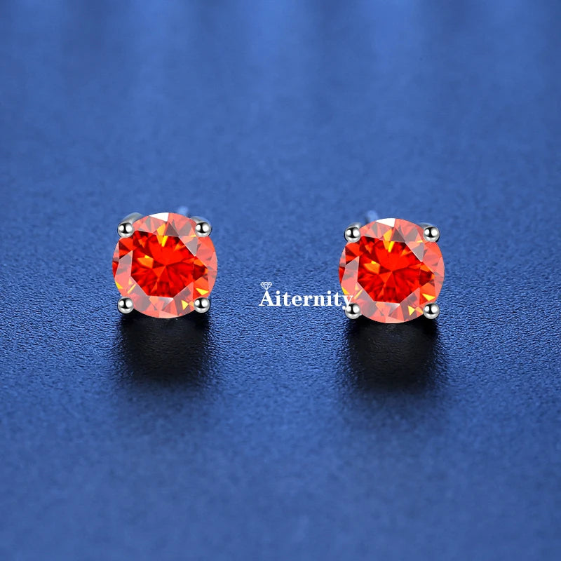 18K vergoldete Ohrringe S925 Sterling Silber D Farbe VVS1 Zirkon Ohrstecker für Frauen wie glänzend wie Diamant-Hochzeitsschmuck