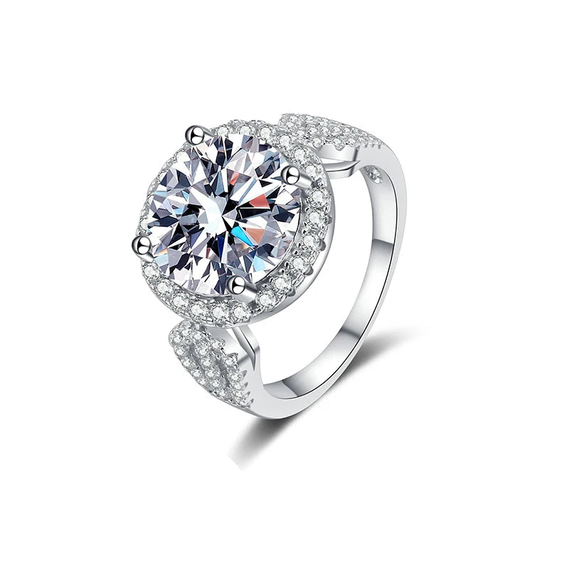 Damen Moissanit Ring 5 Karat Silber