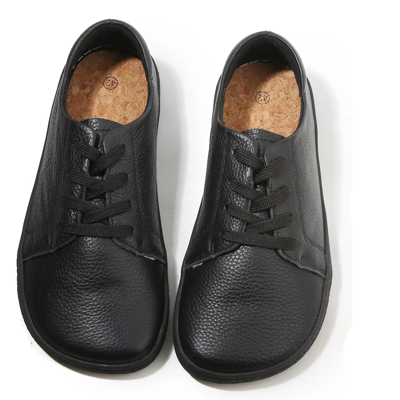 TONGLEPAO Frühling, Herbst, Barfuß, echtes Leder, Herren-Damen-Sneaker mit Zero Drop, flacher, weicher Sohle, breiterer Zehenbox, leicht