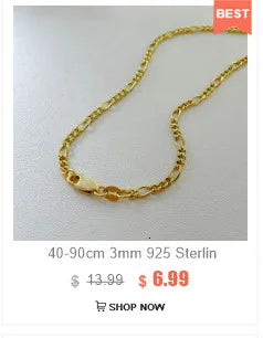 35–90 cm 1 mm 925 Sterling Silber Gold Farbe Fuchsschwanz Chopin Kette Halskette Frauen Mädchen Italien Schmuck Kolye Collane Collier Ketting