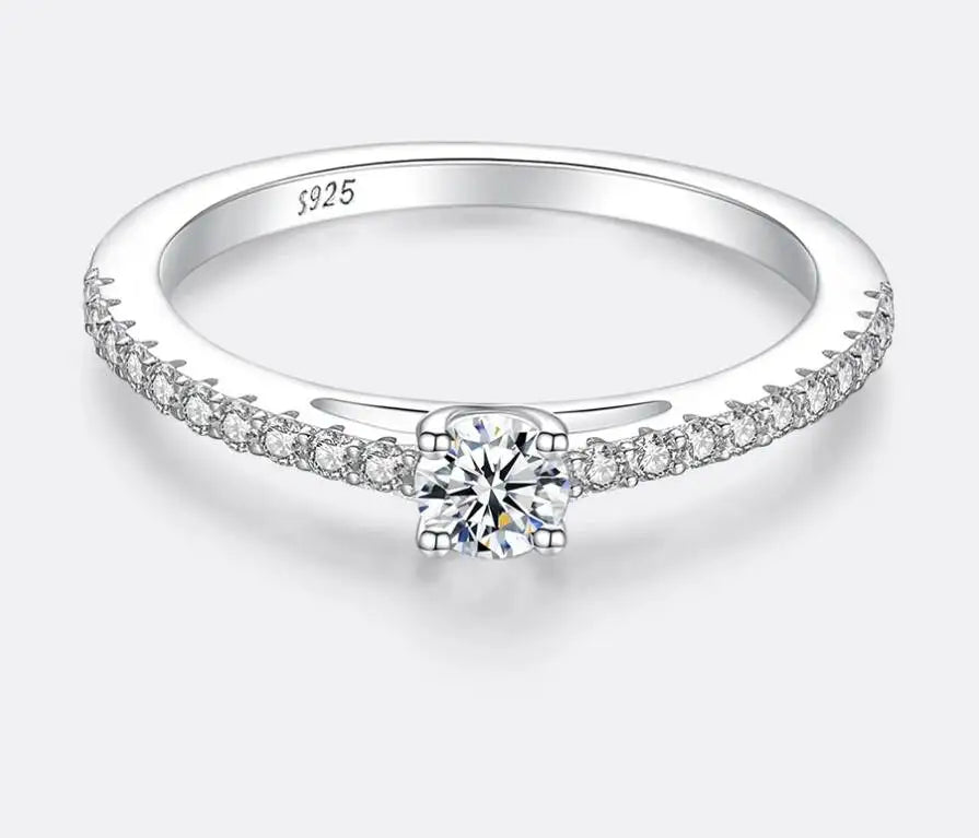 1ct Königsblauer Moissanit Verlobungsring