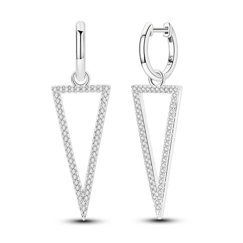 2025 neue 925 Sterling Silber Creolen Blumen Zirkon Tropfen Ohrringe Stud Für Frau Feine Geburtstag Hochzeit Schmuck Geschenke