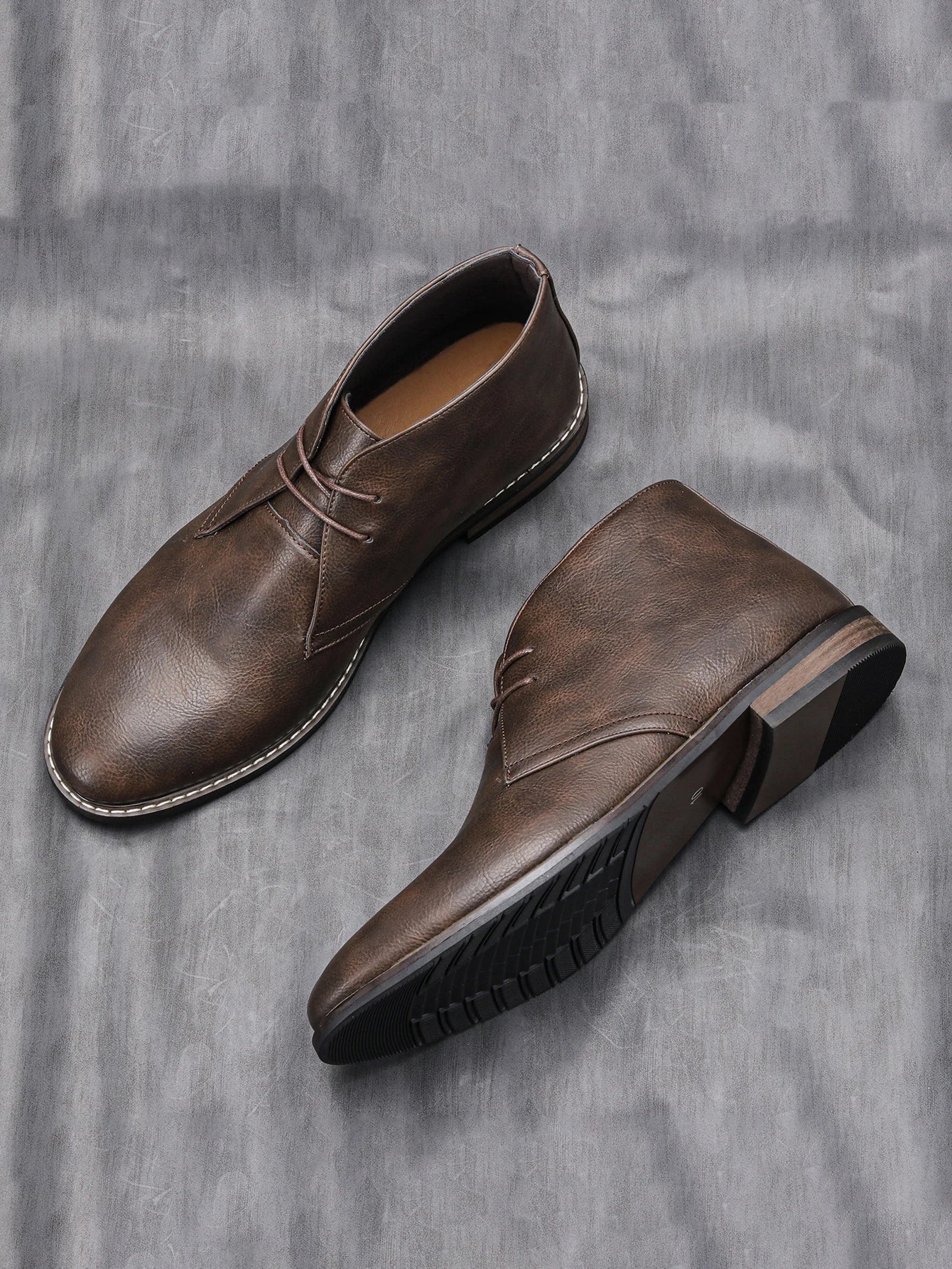 Retro Stil Herren Lederstiefel – Klassische Vintage Stiefeletten