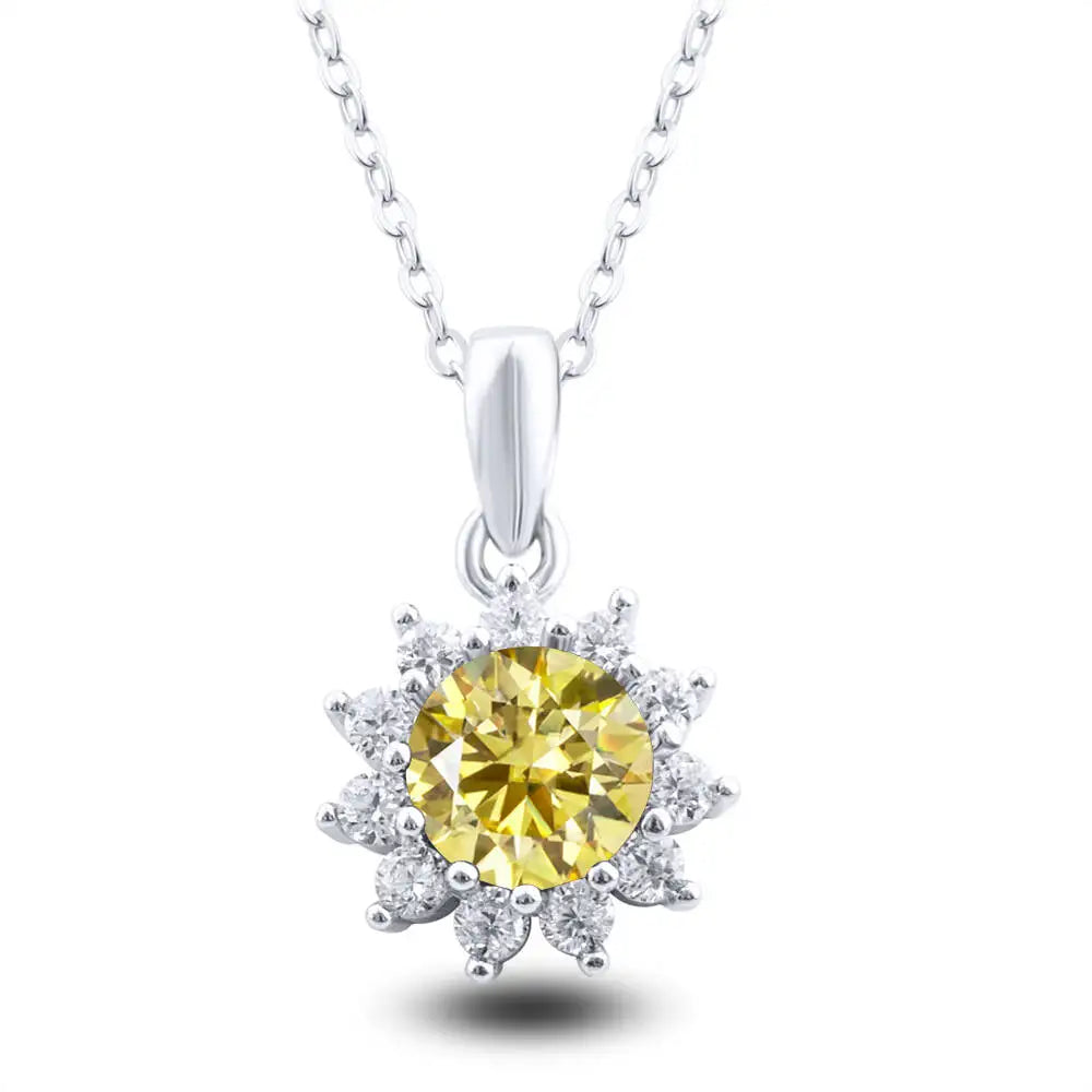 Echte 2,8 Karat blaugrüne Farbe Moissan ite Anhänger Halskette für Frauen s925 Silber Labor Diamant kette Halsketten edlen Schmuck