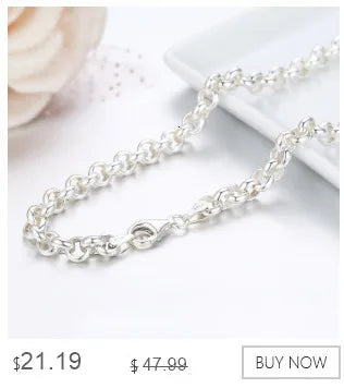 45cm-60cm solide reine echte 925 Sterling Silber Perlen Kreuz kette Halskette Frauen Mädchen Italien Schmuck Kolye Collare Collier Ketting